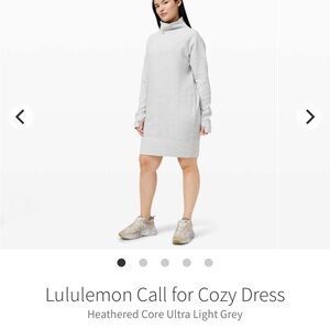 Lululemon Call for Cozy Dress
Heathered Core Ultra Light Grey